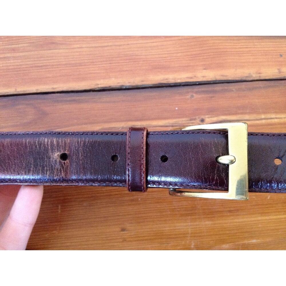 Liberty of London Genuine Leather Mens Belt with Brass Buckle 34